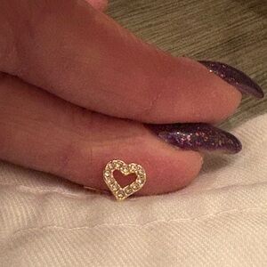 Nose Ring- Heart Cubic zirconia  20G Nose Ring Stud 316L Stainless Steel Nose